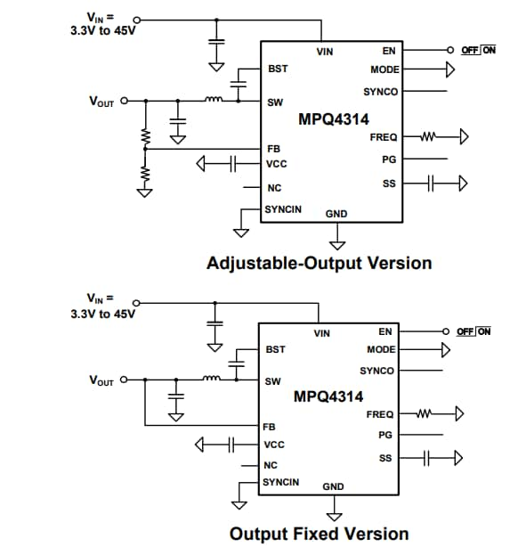 MPQ4314 Synchronous Step-Down Converters - MPS | Mouser